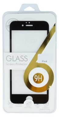 TelForceOne Szkło hartowane Tempered Glass 5D do iPhone 7 Plus iPhone 8 Plus czarna ramka