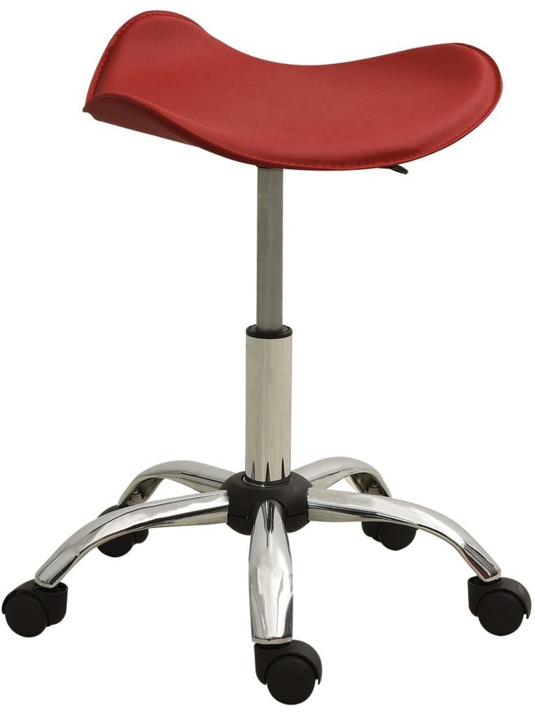 VidaXL Taboret kosmetyczny, winna czerwień, sztuczna skóra 323689 VidaXL