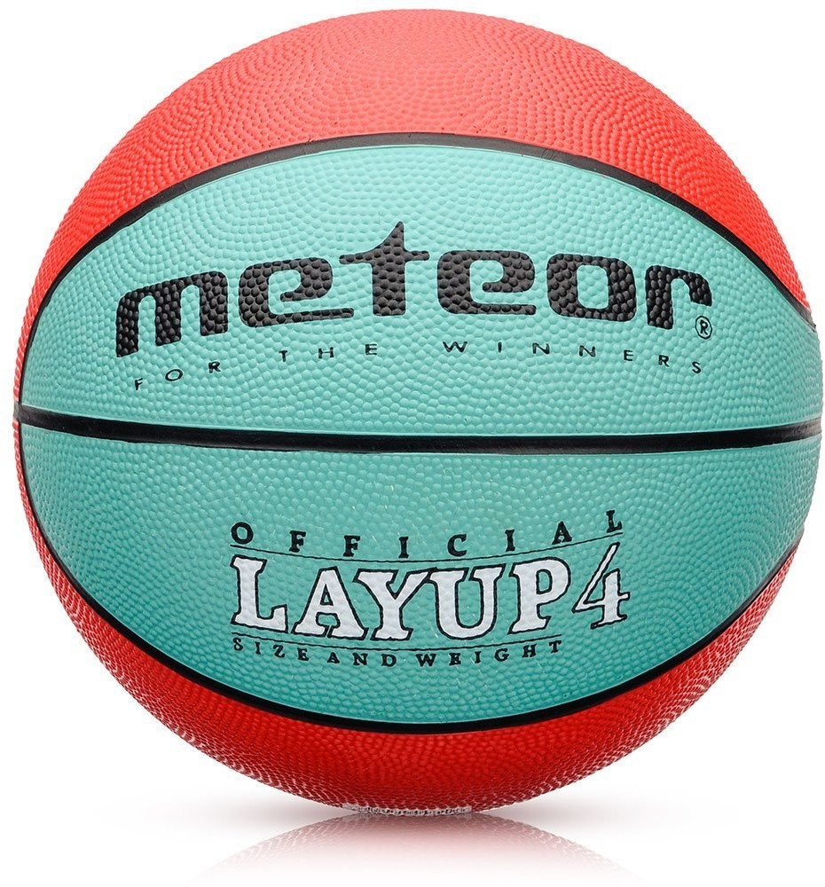 Meteor PIŁKA KOSZOWA LAYUP #4 czerwono-zielona 07047