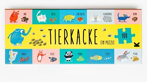 King Laurence Verlag Tierkacke Puzzle 100 Teile: 100 farbig illustrierte Teil mit Poster in Box