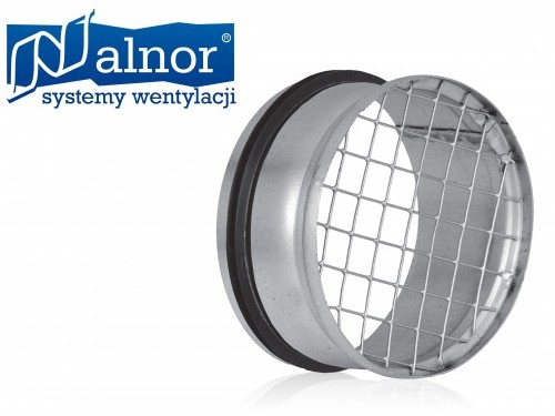 Alnor Króciec zakańczający z uszczelką i siatką prosty 150mm ILSNL-150