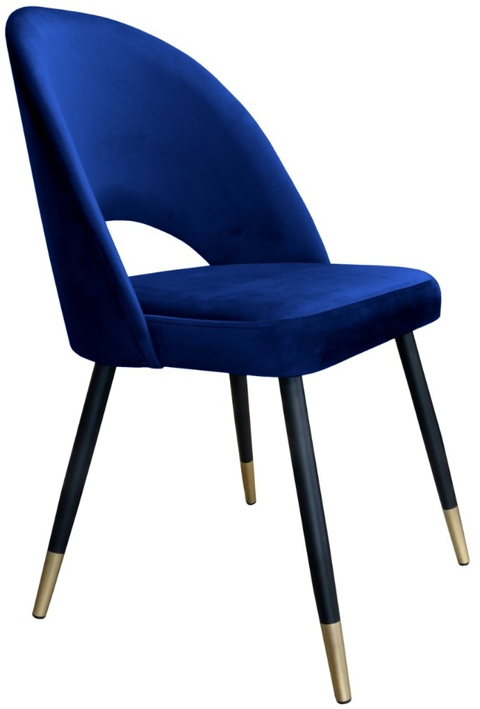 Atos Krzesło ISKAR VELVET GOLD granatowe w stylu glamour POLO-GOLD-MG16