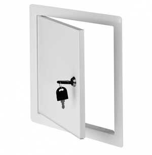 Awenta Drzwiczki rewizyjne DM82Z 15x15 metalowe z zamkiem białe