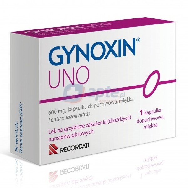 Reckitt Benckiser Gynoxin UNO 600mg x1 kapsułka dopochwowa, miękka