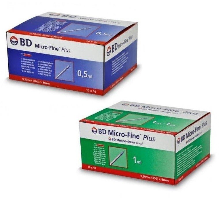 BD BD Micro-fine  Strzykawka do insuliny (bez igły) 100 sztuk BD 303174