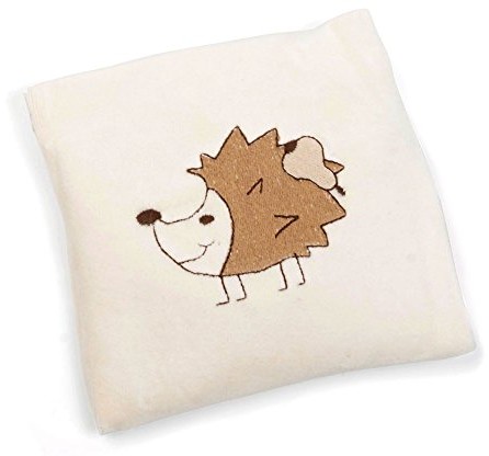 GRÜNSPECHT Naturprodukte Grünspecht 603-V3 ekologiczna poduszka z nasion lnianych, naturalna dla niemowląt, jeży, około 13 x 13 cm