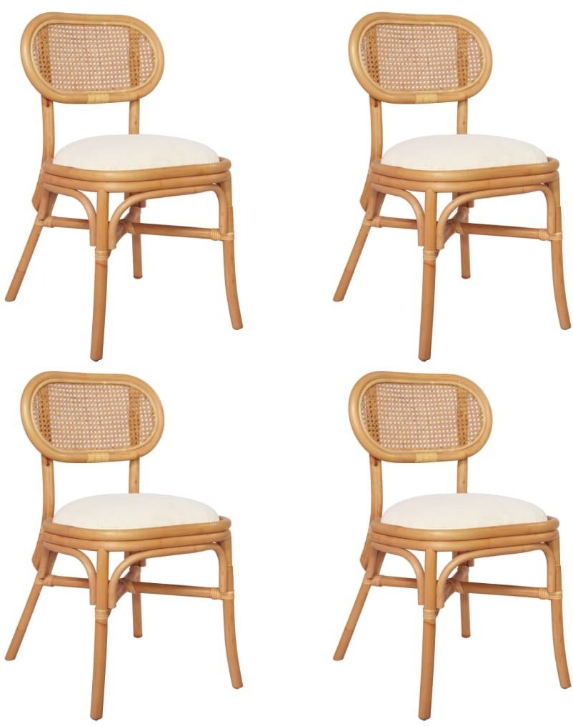 vidaXL Lumarko Krzesła stołowe, 4 szt., lniane 3071720
