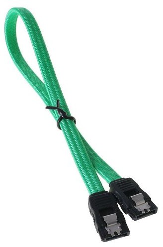 BitFenix SATA III przewód (30 cm, sleeved) Zielony/czarny 4716779442564