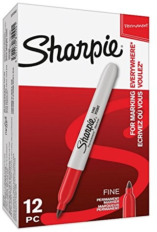 Sharpie marker permanentny z cienką końcówką, czerwony S0810940