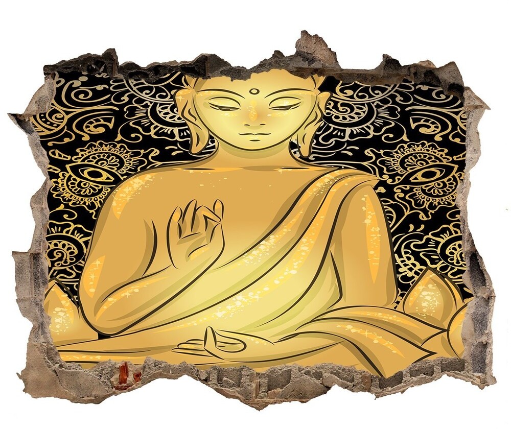 Wallmuralia.pl Dziura 3d foto tapeta naklejka Siedzący budda