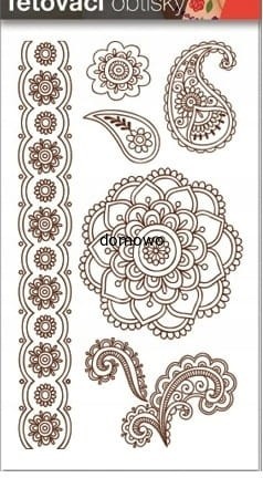 Mandala TATUAŻ METALICZNY FLASH TATTOO KALKOMANIA
