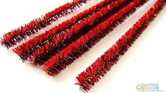 BRE Druciki kreatywne metaliczne czerwone - 30 cm - 40 szt. DR14