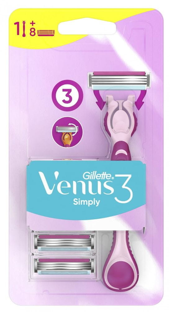 Gillette uchwyt maszynki Simply Venus 3 + 8 głowic