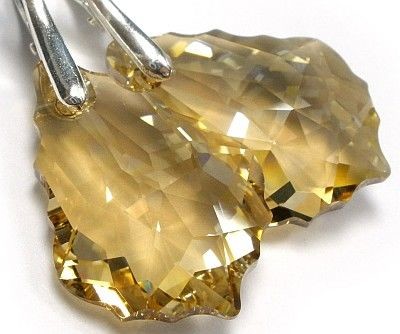 Swarovski kolczyki GOLDEN 22 BAROK CERTYFIKAT
