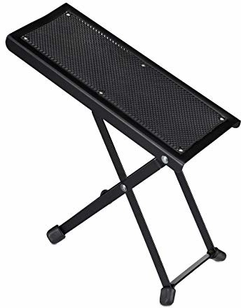 Relaxdays Relaxdays Podnóżek gitarowy, ergonomiczna pozycja, antypoślizgowa, składana, 4 ustawienia wysokości, stopka gitarowa, czarna 10027927