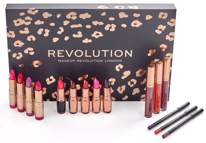 MAKEUP REVOLUTION MAKEUP REVOLUTION - LIP REVOLUTION REDS - Zestaw kosmetyków do makijażu ust - REDS MAKRZDURE