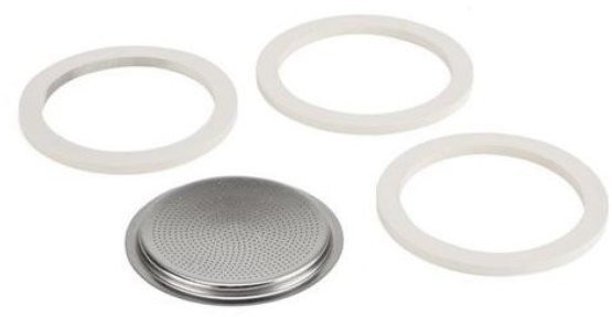 Bialetti Uszczelki 0800005 + Sitko 9 TZ Aluminium 3 sztuki)