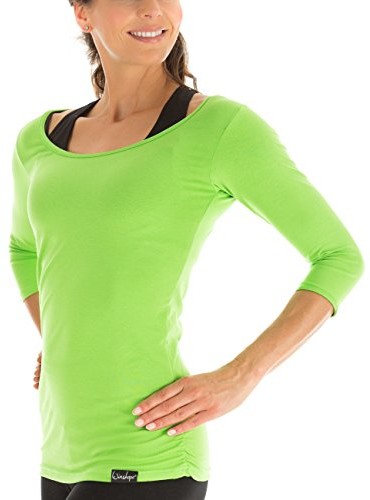 WINSHAPE Winshape Damska koszulka fitness Yoga Pilates z rękawami 3/4 WS4 zielony zielone jabłko S WS4-APFELGRUEN_Apfelgrün_S