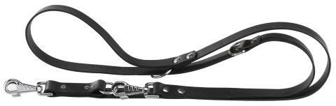 Ferplast 75318917 smycz dla psów Natural Training Lead GA22/200, szerokość: 2,2 cm, długość: 120-200 cm, czarna 75318917