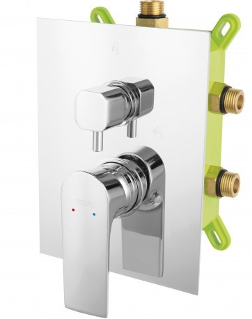 Ferro Bateria ALGEO SQUARE Box-podtynkowa 3-F, chrom BAQ7P3BOX / Szybka Wysyłka / Ponad 8000 miejsc odbioru! BAQ7P3BOX