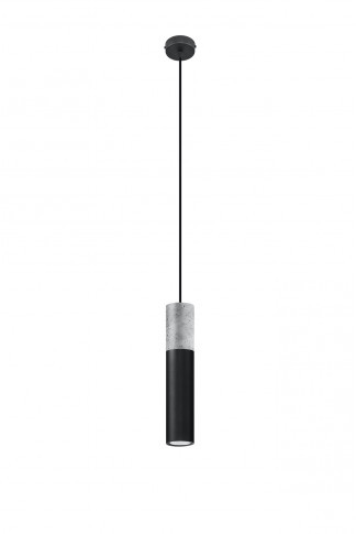 Czarna betonowa lampa wisząca loft - EX568 Elox