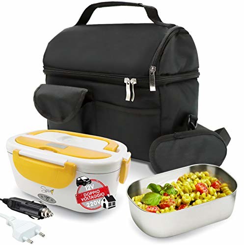SPICE - AMARILLO INOX scaldavivande RAPrico vaschetta estraibile acciaio inox - chiusura sigillante - portatile box portavivande termico