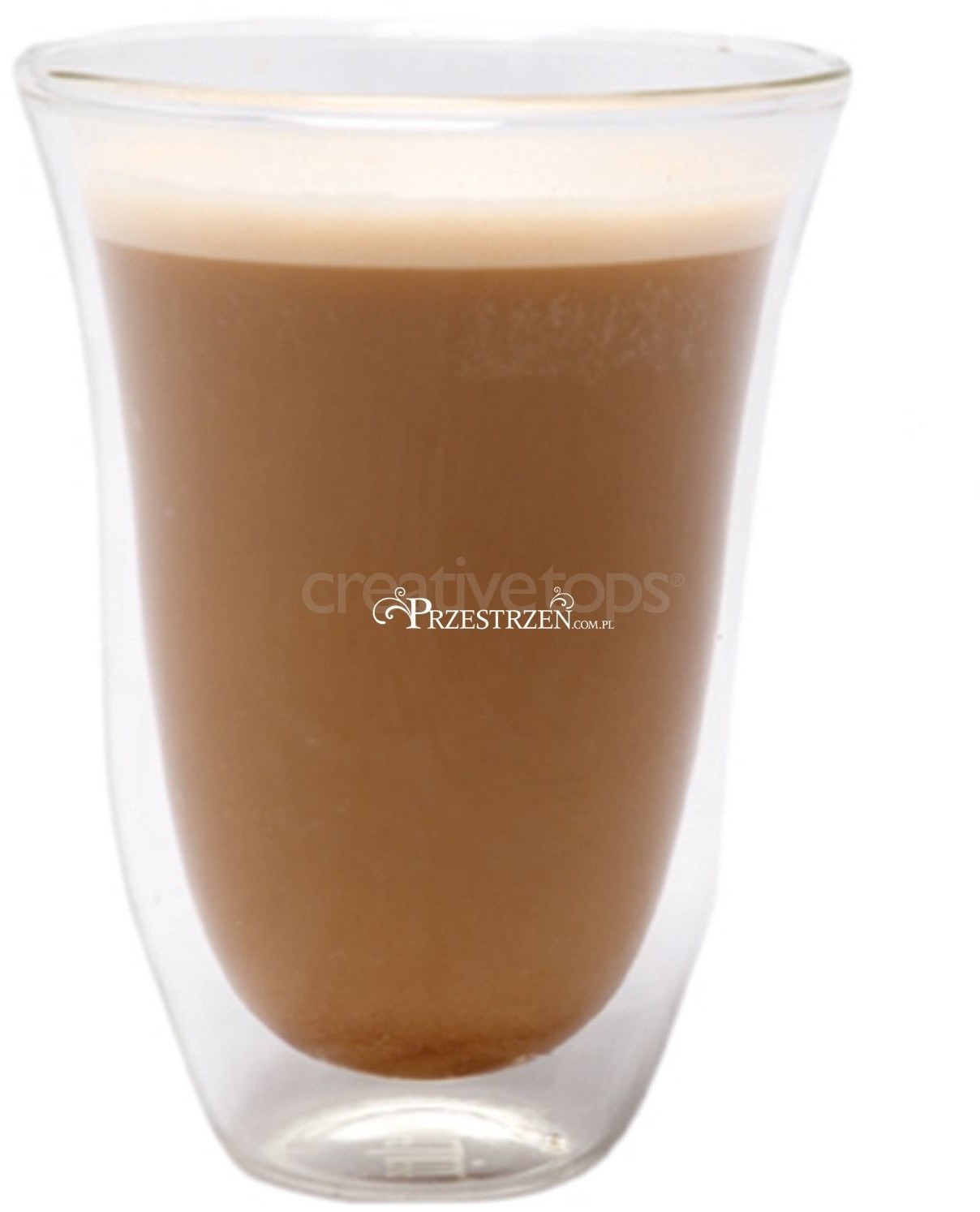 Creative tops SZKLANKI Z PODWÓJNYMI ŚCIANKAMI - La Cafetiere LATTE JACK- 200 ml BIAŁE SZKŁO - KOMPLET 2 Szt. CA880000