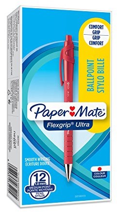Papermate Paper Mate Flexgrip Ultra druku ball point Pen, czerwony S0190413
