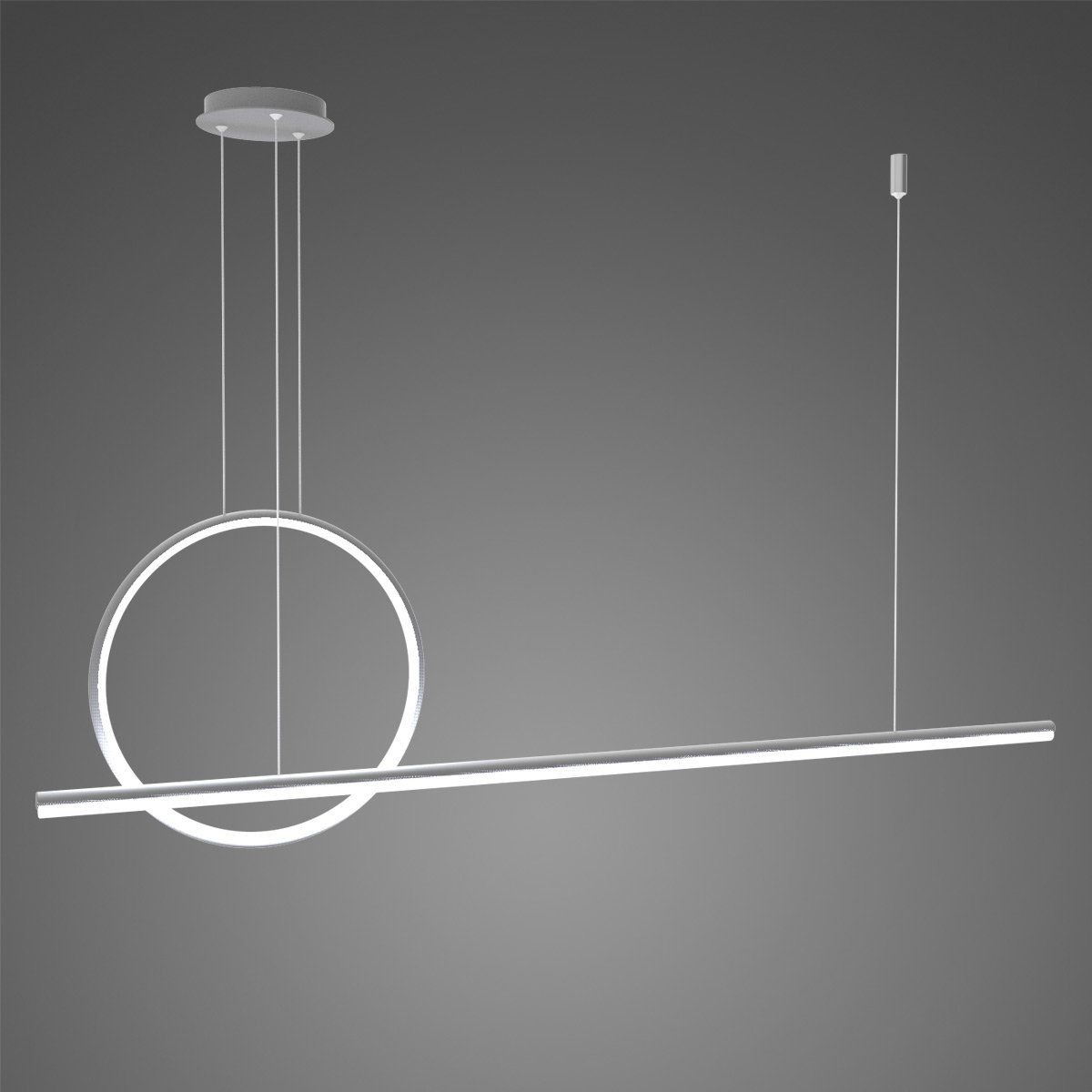 Altavola Design Lampa wisząca Nowoczesna lampa wisząca ledowa do wysokiego pokoju Altavola Linea No.2 LA087/PX_4k_silver_dimm LA087/PX_40_4k_silver_dimm