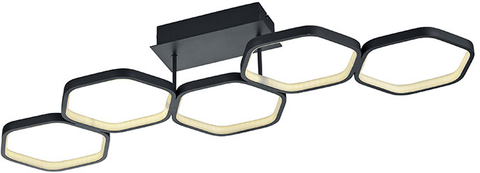 Trio Leuchten Nowoczesna lampa sufitowa szara z 3-stopniowym ściemnianiem LED - Jetse