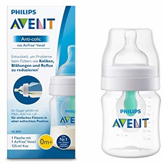 Philips Avent Philips AVENT Anti-colic butelka z zaworem Airfree, 125 ML, 1er-Pack, przezroczysty  125 ml przezroczysty