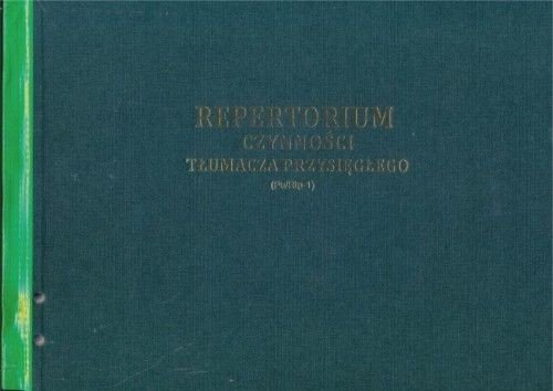 Firma krajewski Repertorium czynności tłumacza przysięgłego [Pu/Rtp-1] Pu/Rtp-1