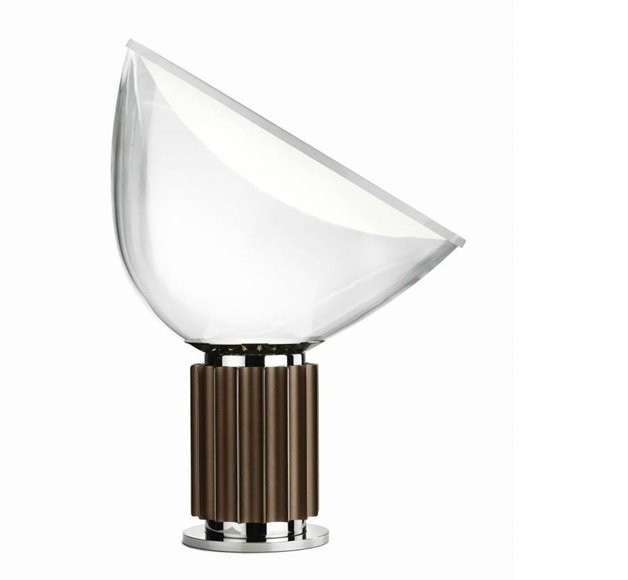Flos Taccia H48,5 brąz aluminiowy lampa biurkowa F6604046