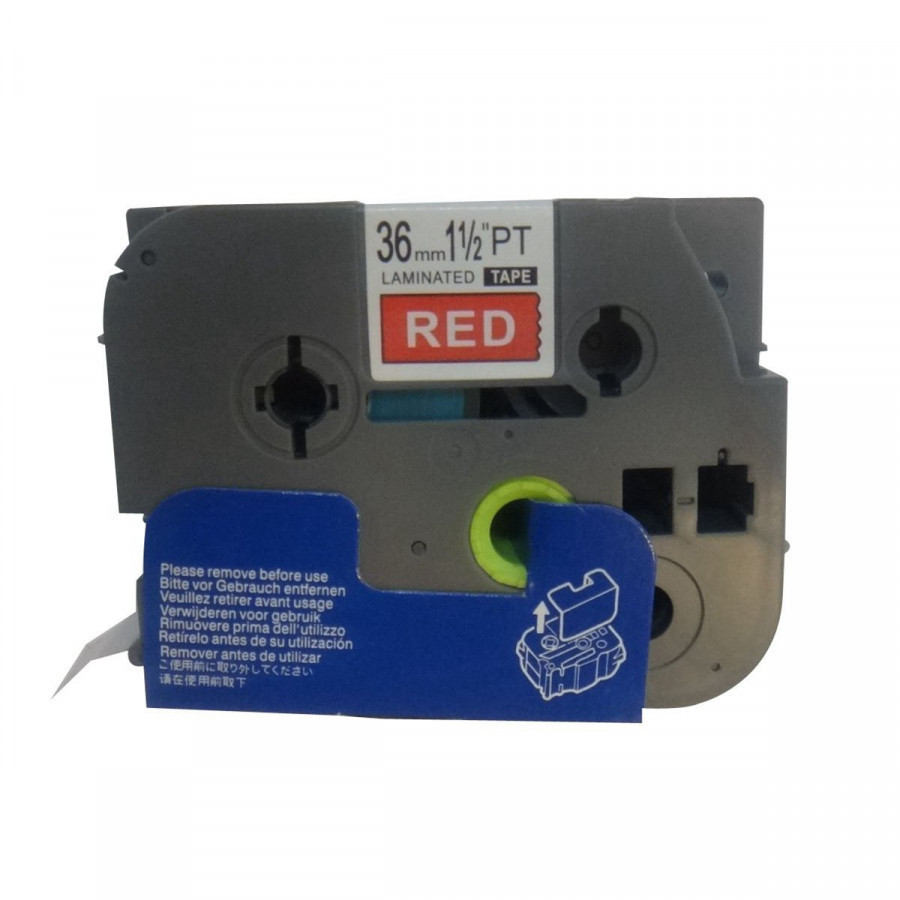 Brother Taśma zamiennik TZ-465 / TZe-465, 36mm x 8m, biały druk / czerwony podkład