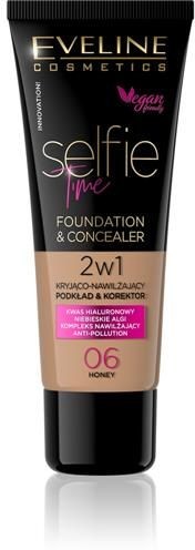 Eveline Cosmetics EVELINE_Selfie Time Foundation & Concealer kryjąco-nawilżający pokład i korektor 06 Honey 30ml