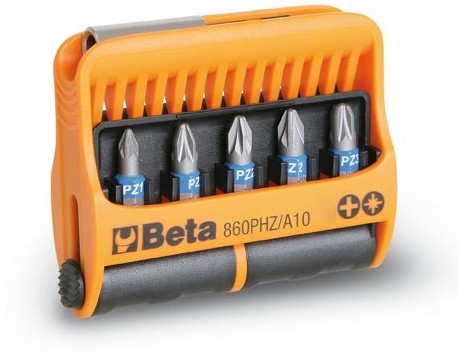 Beta ZESTAW KOŃCÓWEK WKRĘT.10SZT+UCHWYT MAG. 860PHZ/A10