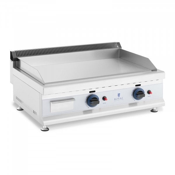 Royal Catering Podwójny grill gazowy 74,5 x 40 cm gładki 2 x 3100 W propan butan 0,02 bar RC-GGF750