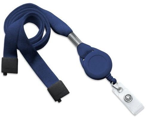 Koruma Szeroka 16mm bezpieczna smycz na szyję + brelok typu jojo (Granatowy) - Granatowy KUK-103NBLUE