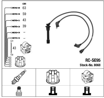 NGK Zestaw przewodów zapłonowych 8068