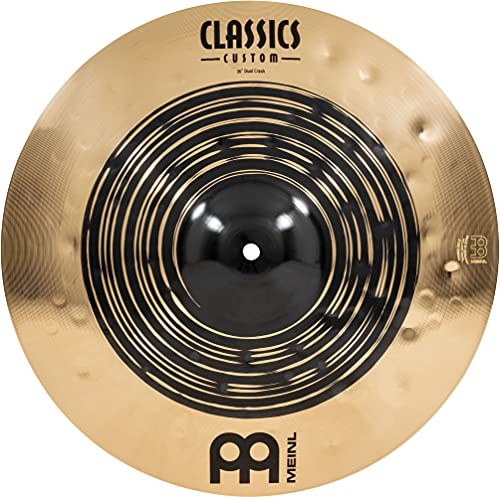Meinl Cymbals Cymbals Classics Custom Dual 40 cm Crash Cymbal, ciemne i błyszczące wykończenie Made in Germany na kamień, metal i szwy, 2-letnia gwarancja, (CC16DUC) CC16DUC