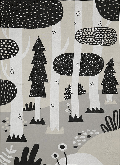 Södahl Pled Magic Forest 100 x 150 cm szary 724419