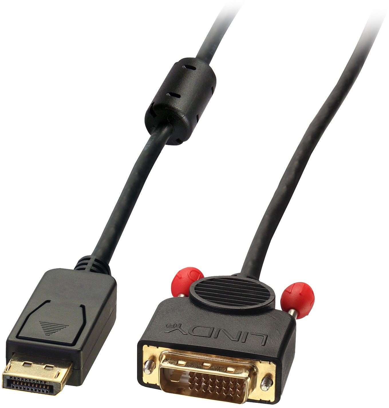 Zdjęcia - Kabel Lindy Adapter DisplayPort do DVI  41489 Czarny 