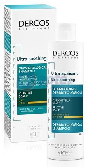 Vichy Dercos szampon ultrakojący do włosów suchych 200ml