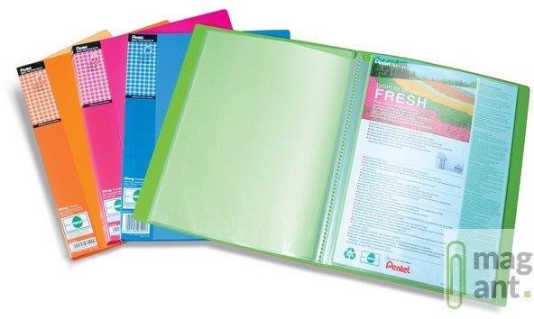 Pentel Recycology Album ofertowy A4 20 kieszeni różowy DCF542P WING FRESH