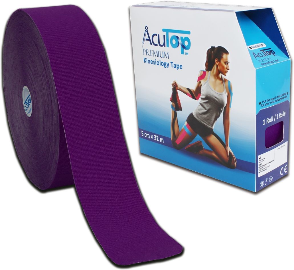 Tape Acutop AcuTop PREMIUM kinesiology KINESIO fioletowy 32m - Rolka GIGANT (atp32 purple) 4260394881302