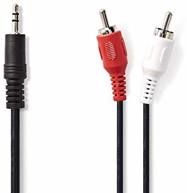 Nedis Kabel audio stereo, 3,5 mm, 2 x cinch Mach CAGP22200BK10