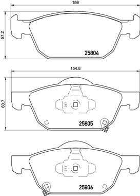 BREMBO KLOCKI HAMULCOWE CIVIC 12