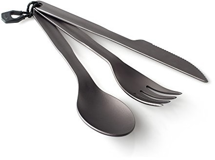 GSI Outdoors halulite 3-częściowy zestaw sztućców, aluminium anodowane, 50014 50014_Aluminium anodisiert