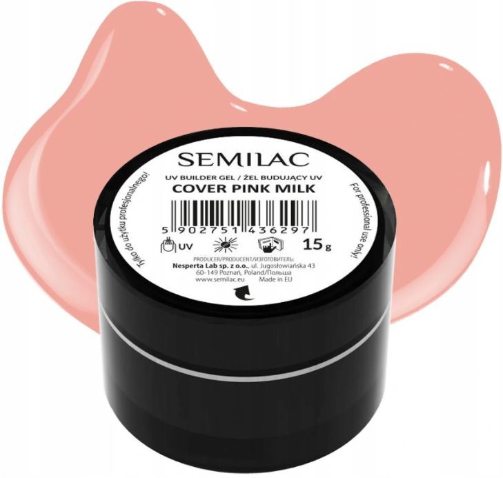 Semilac Żel Budujący Builder COVER PINK MILK 15g 5902751436297