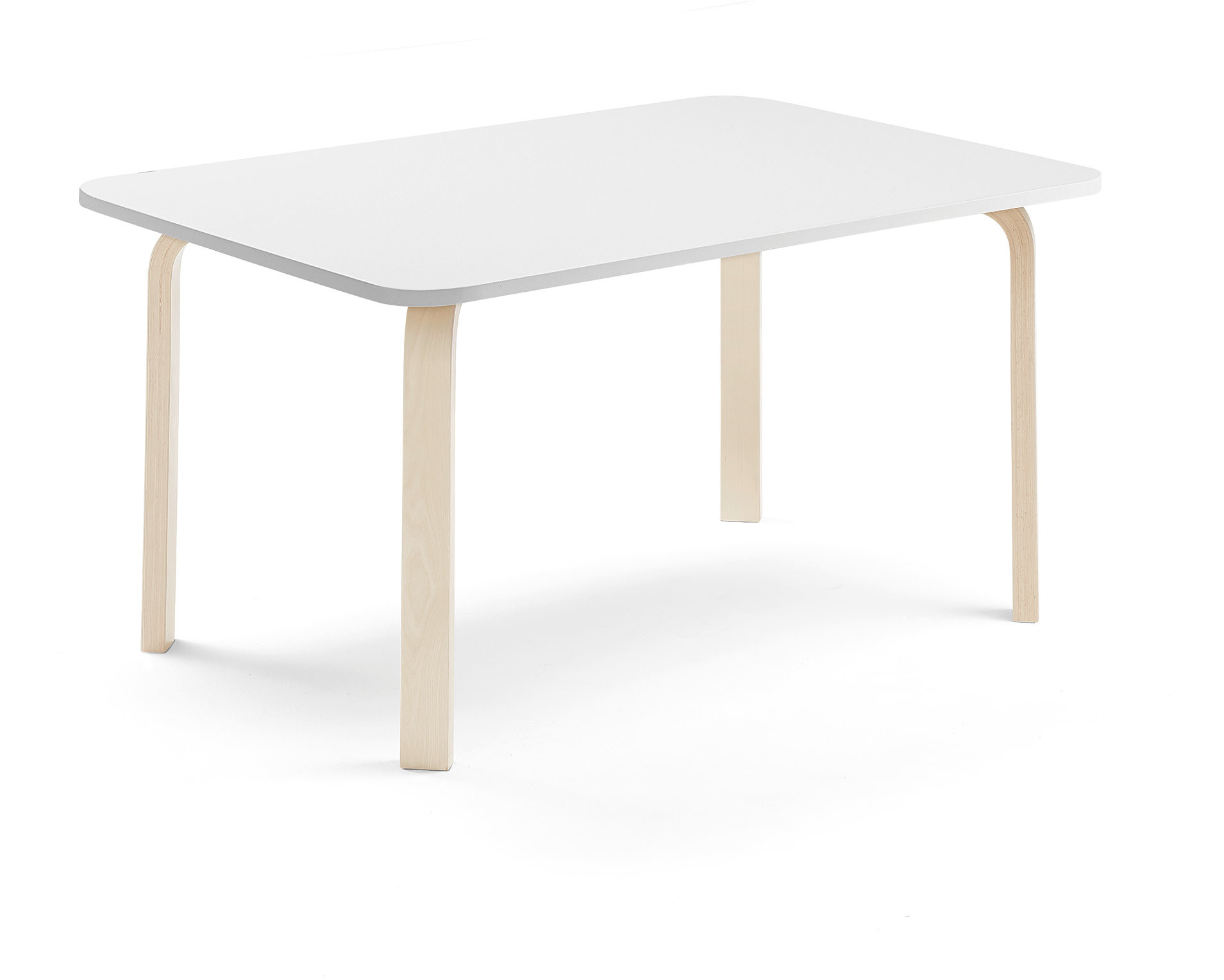 AJ Produkty Stół ELTON, 1200x700x590 mm, biały laminat, brzoza